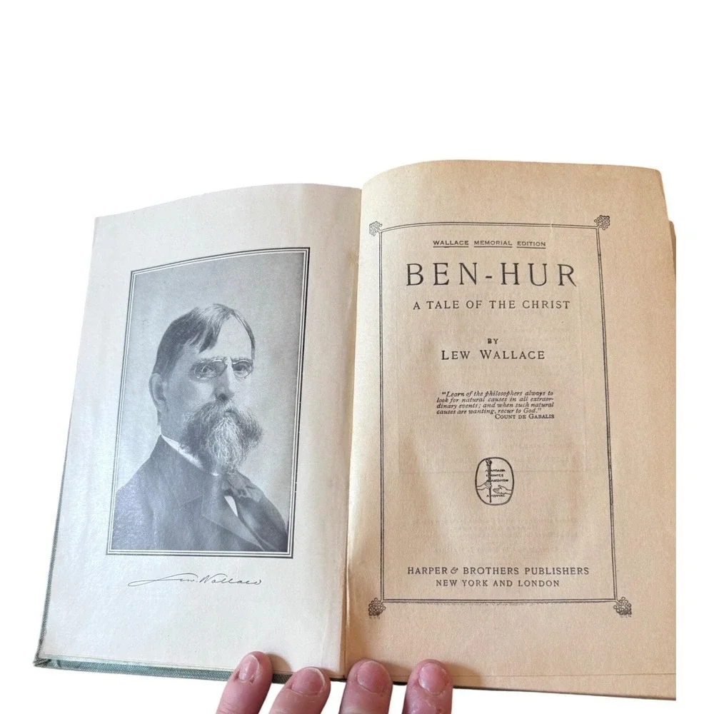Antique Ben-Hur Book 1908 Wallace Memorial Edition Lew Wallace Tale of Christ